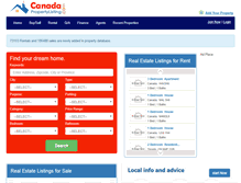 Tablet Screenshot of canadapropertylisting.com